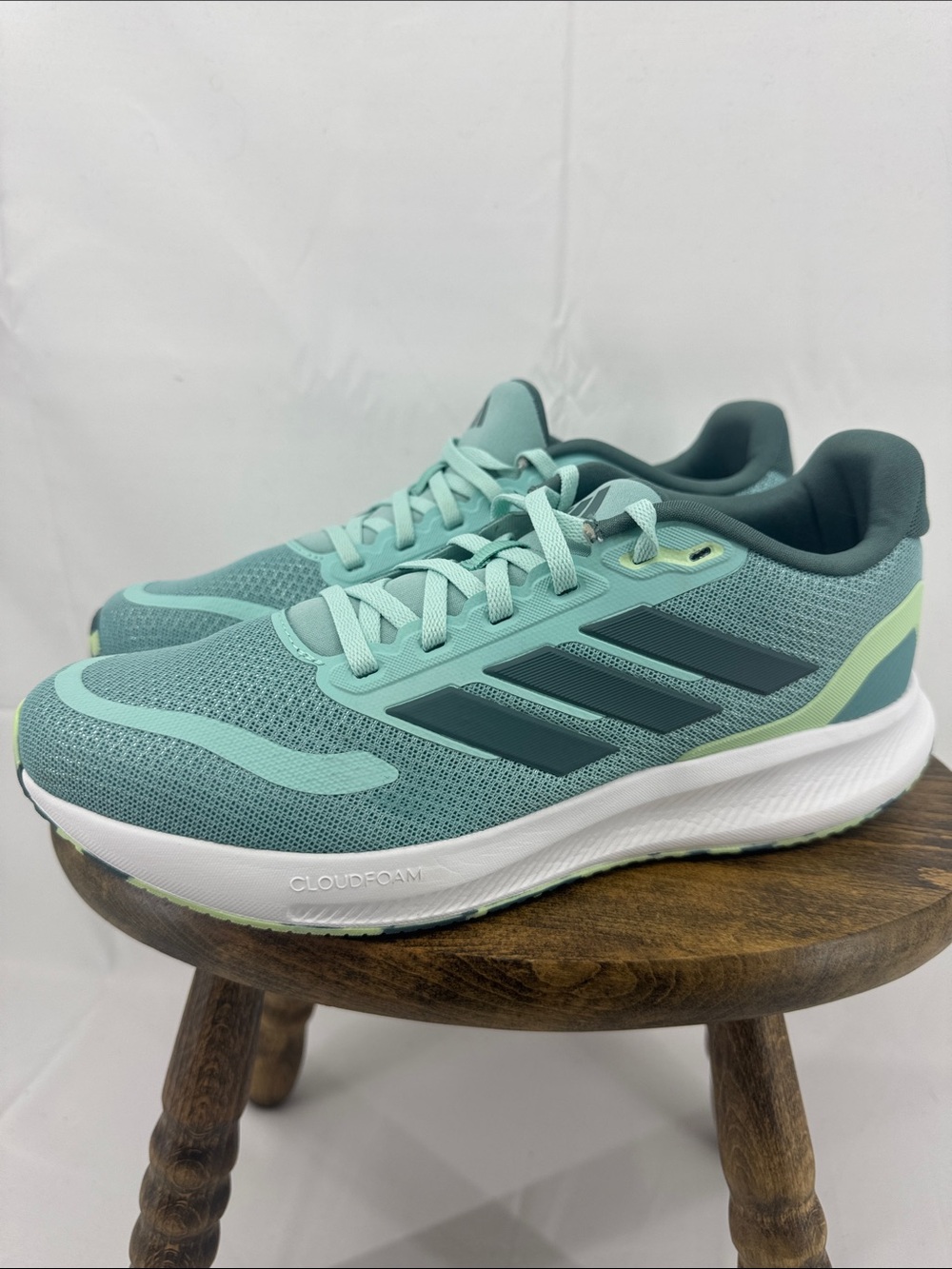 Like New! Adidas Womens Runfalcon 5 Cloudform Running Shoes, Mint Aqua Teal, 7